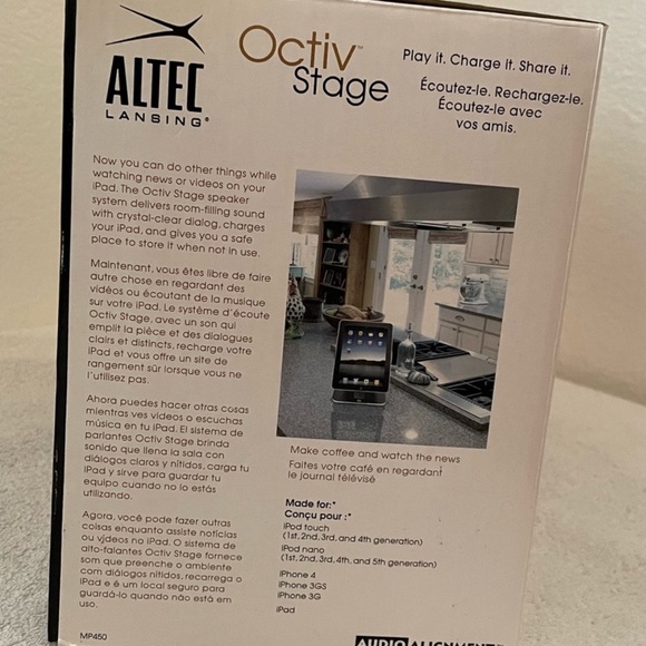 NIB Lansing Octiv Stage MP450 30-Pin iPad/iPhone/iPod Speaker Dock - Picture 3 of 7